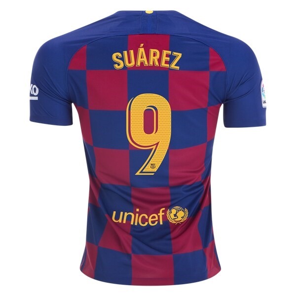 Camiseta Barcelona NO.9 Suarez Primera equipo 2019-20 Azul Rojo